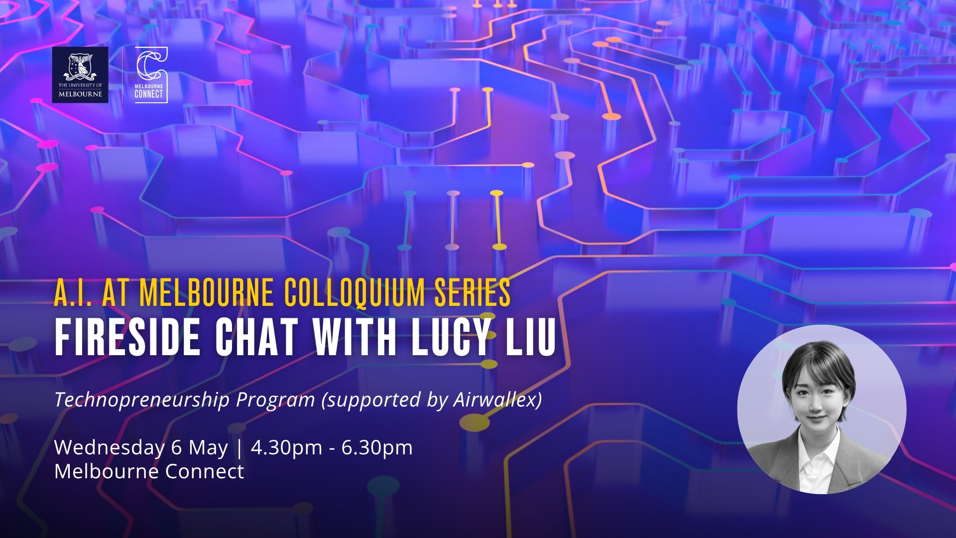 AI at Melb Fireside Chat Lucy Liu Banner