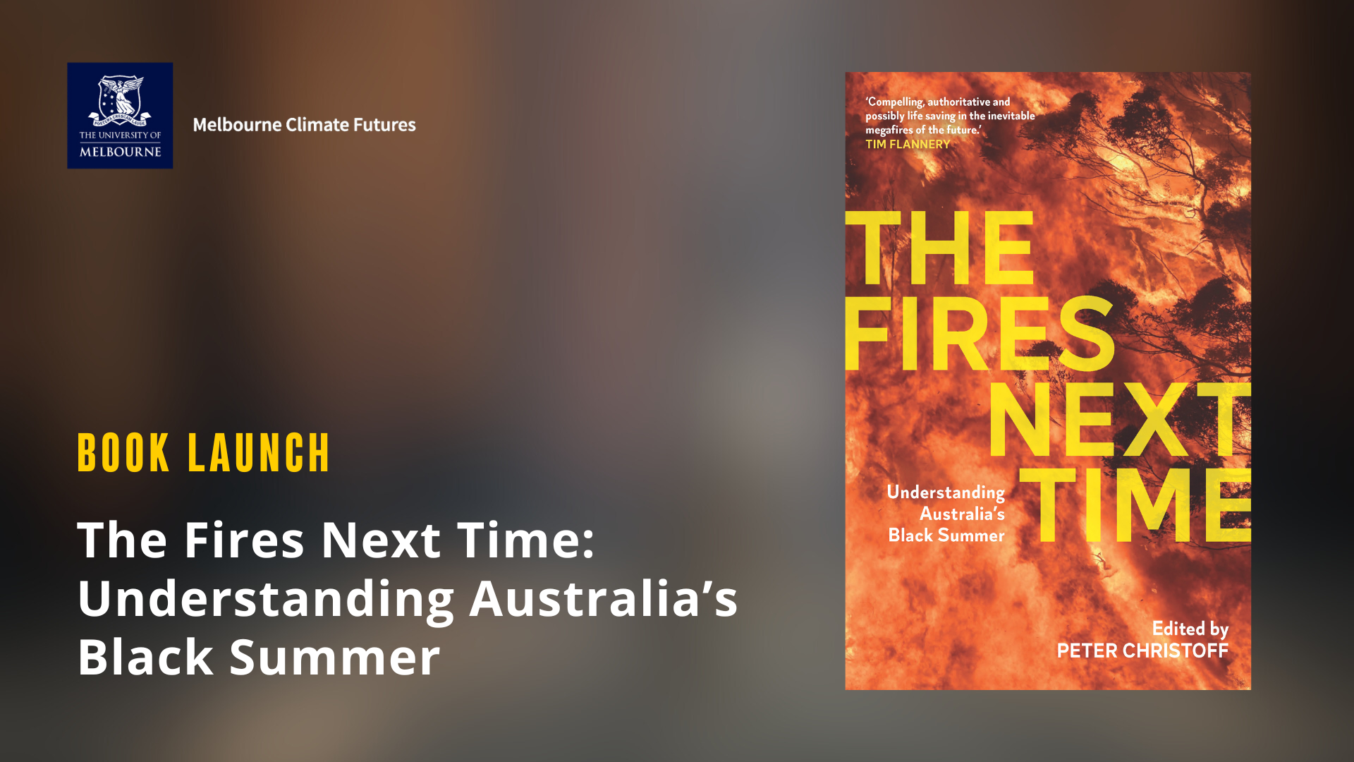 MCF Fire book launch banner