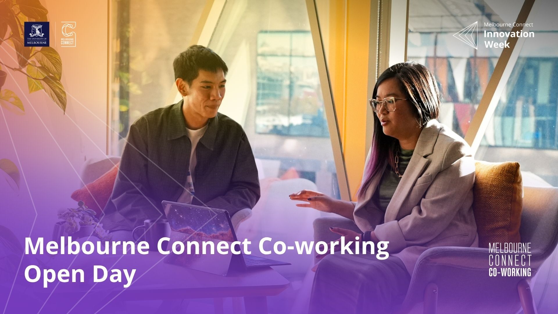 Melbourne Connect Co working Open Day Banner