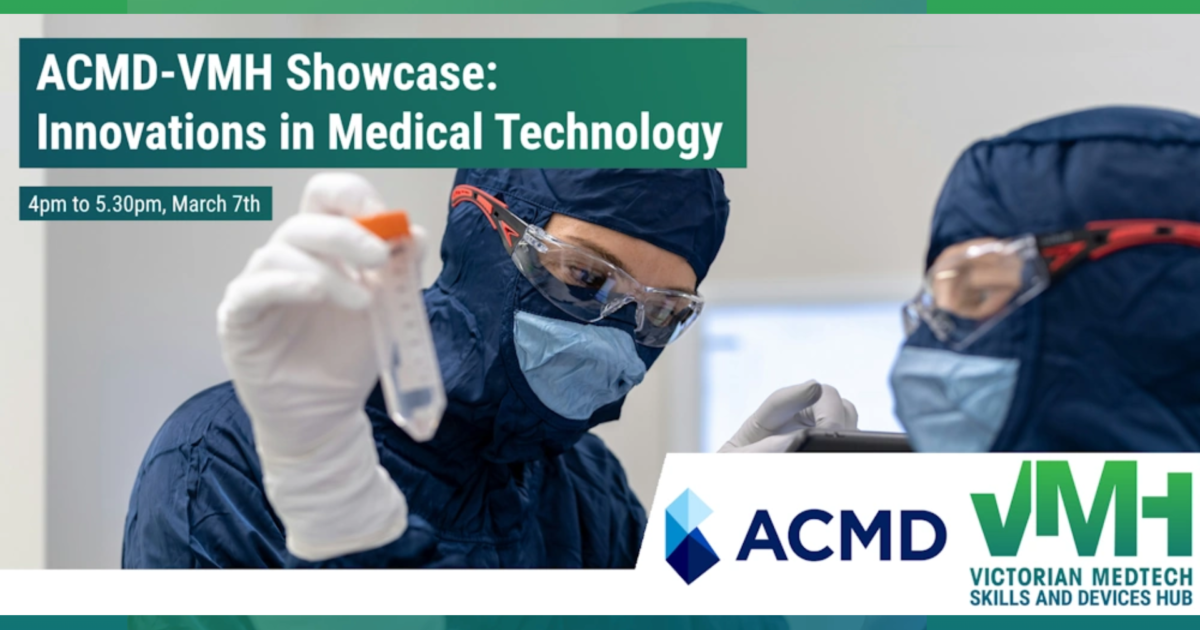 Melbourne Connect | ACMD-VMH Showcase: Innovations in Medical…