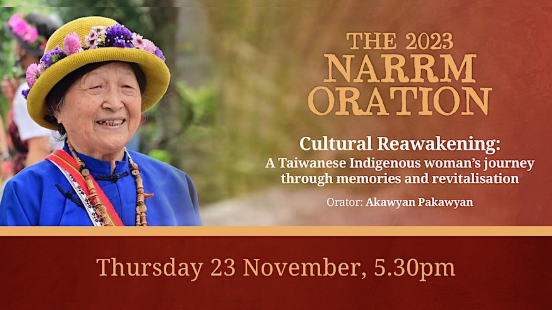 Naarm oration 2023 banner